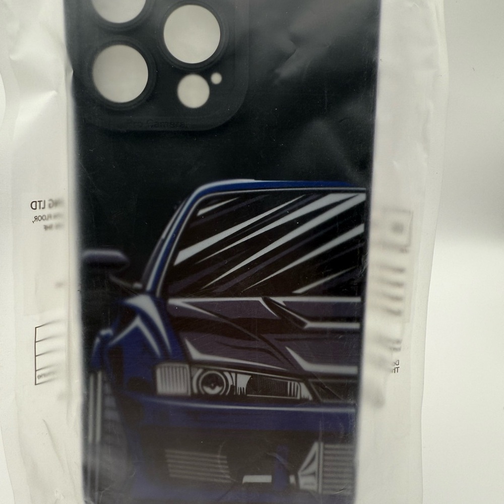 *For iPhone 16 ProMax* Blue Car Design Phone Case